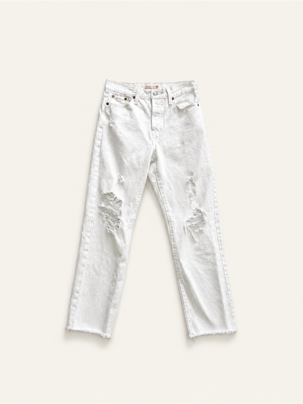 Levi's Wedgie Straight White Jeans - Picture 9 of 10